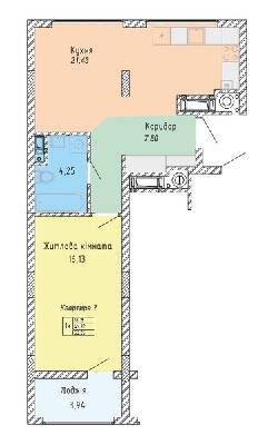 1-кімнатна 53.25 м² в ЖК Стрийська 45. Перша лінія від 23 600 грн/м², Львів