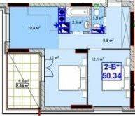 2-кімнатна 50.34 м² в ЖК Sky-2 від 18 000 грн/м², м. Ірпінь