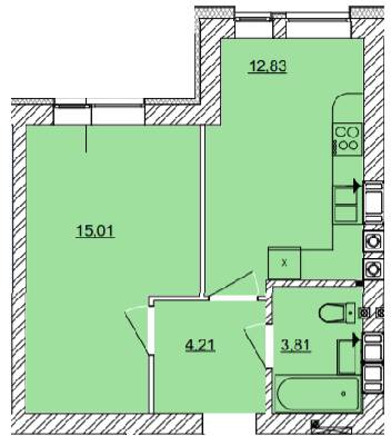 1-кімнатна 35.86 м² в ЖК Найкращий квартал від 26 100 грн/м², м. Ірпінь