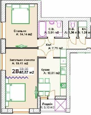 2-кімнатна 60.57 м² в ЖК Преміальний від 25 000 грн/м², м. Ірпінь