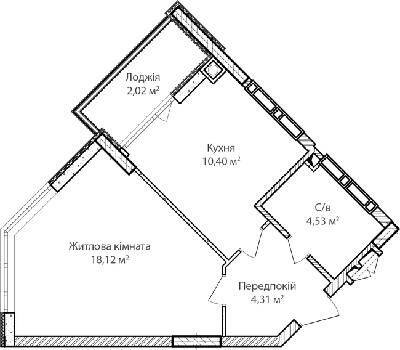 1-кімнатна 39.38 м² в ЖК Синергія Сіті від 22 900 грн/м², м. Ірпінь
