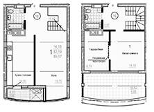 Двухуровневая 89.67 м² в ЖК Брюссель от 42 000 грн/м², Харьков