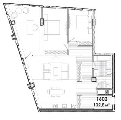 3-комнатная 132.8 м² в МФК Ermolaev Center от 47 000 грн/м², Днепр