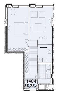 1-комнатная 58.75 м² в МФК Ermolaev Center от 49 300 грн/м², Днепр