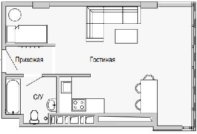 1-комнатная 47.85 м² в Апарт-комплекс Port City от 36 200 грн/м², Днепр