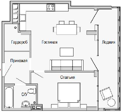 2-комнатная 68.47 м² в Апарт-комплекс Port City от 36 200 грн/м², Днепр