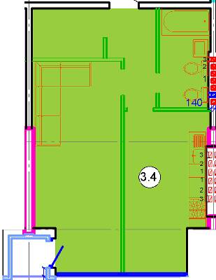 1-комнатная 52.01 м² в ЖК Good House от 19 750 грн/м², Днепр