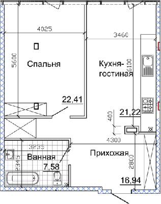 1-комнатная 69.79 м² в ЖК Nebo от 40 200 грн/м², Днепр