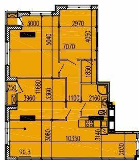 3-комнатная 92.5 м² в ЖК Premier Tower от 33 900 грн/м², Днепр