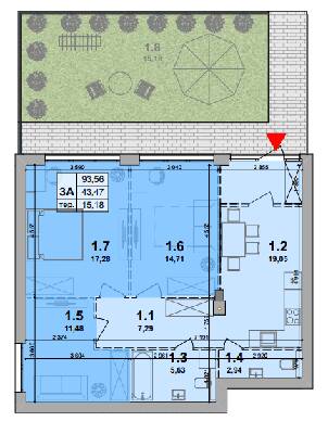 3-кімнатна 93.56 м² в ЖК Petrivsky Residence від 20 000 грн/м², с. Святопетрівське