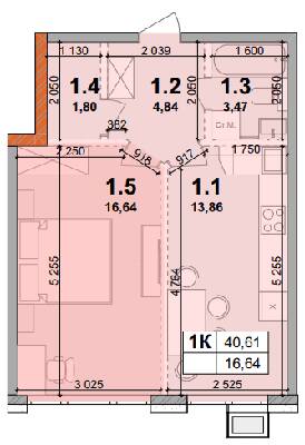 1-кімнатна 40.61 м² в ЖК Petrivsky Residence від 29 000 грн/м², с. Святопетрівське