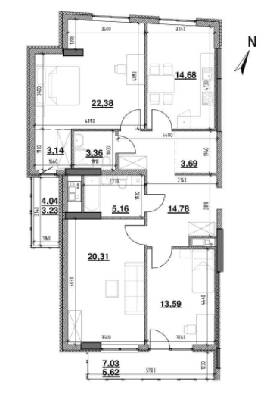 3-комнатная 109.94 м² в ЖК Topolis от 20 549 грн/м², Львов