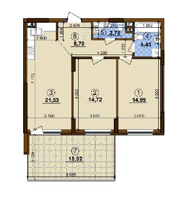 2-комнатная 72.83 м² в ЖК Варшавский-2 от 27 750 грн/м², Киев