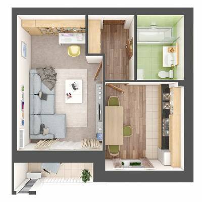 1-кімнатна 39 м² в ЖК Парк Фонтанів від 23 300 грн/м², с. Фонтанка