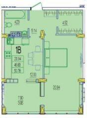 1-кімнатна 50.76 м² в ЖК RosenTal від 15 000 грн/м², с. Лиманка