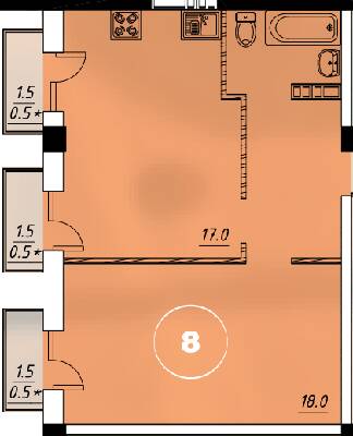 1-кімнатна 45 м² в ЖК Via Roma від 20 350 грн/м², Одеса