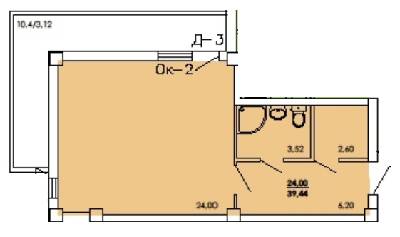 1-кімнатна 39.24 м² в ЖК Одеський двір від 13 450 грн/м², Одеса