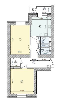 2-комнатная 77 м² в ЖК Голосеевская Долина от 29 300 грн/м², Киев