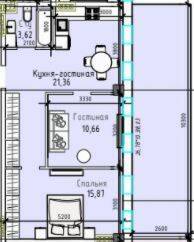 2-кімнатна 59.64 м² в ЖК Простір Eco City (Простір на Радісній від 27 800 грн/м², Одеса