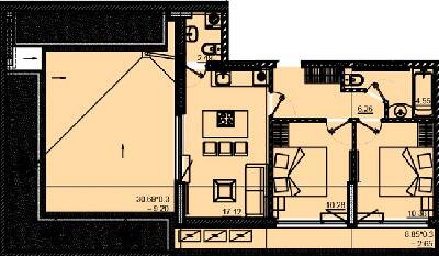 3-кімнатна 62.93 м² в ЖК Простір на Педагогічній від 32 300 грн/м², Одеса