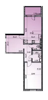 1-кімнатна 60.99 м² в ЖК Navigator 2 від 24 000 грн/м², Київ