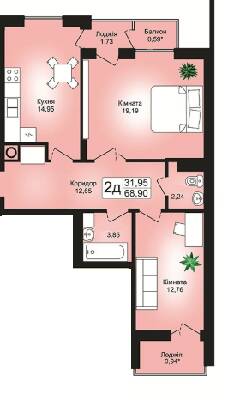 2-комнатная 68.9 м² в ЖК Престиж Холл от 17 050 грн/м², г. Стрый