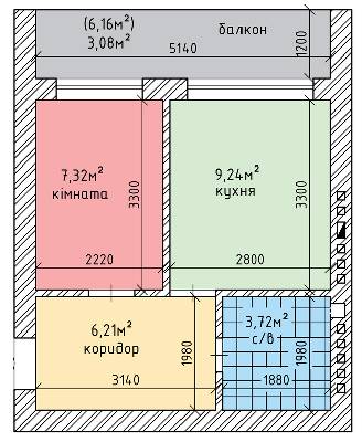 1-комнатная 29.57 м² в ЖК Дружный Двор от 13 600 грн/м², с. Солонка