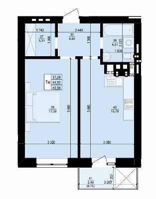 1-комнатная 45.58 м² в ЖК Святий Антоній от 18 350 грн/м², г. Мостиска