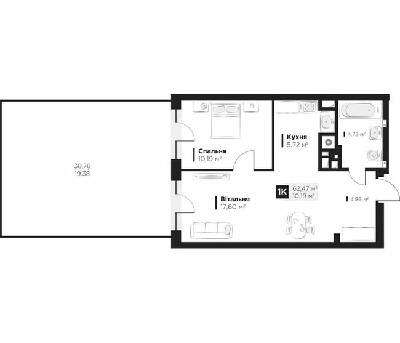2-комнатная 62.47 м² в ЖК Hygge от 26 000 грн/м², Львов