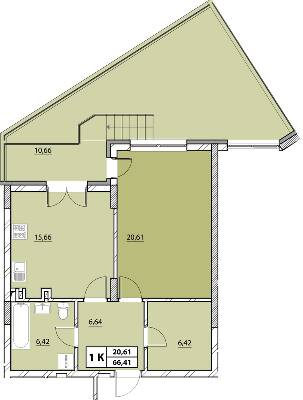 1-кімнатна 66.41 м² в ЖК Гіацинт-Люкс від 40 550 грн/м², Львів