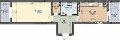 1-комнатная 42.09 м² в ЖК на ул. Трускавецкая от 18 500 грн/м², с. Сокольники
