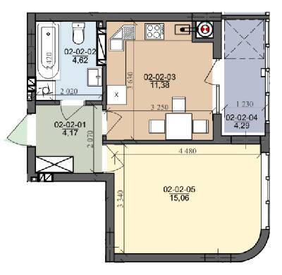 1-комнатная 39.52 м² в ЖК на ул. Трускавецкая от 18 500 грн/м², с. Сокольники