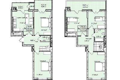 Двухуровневая 133.04 м² в ЖК Софиевка от 19 400 грн/м², Львов