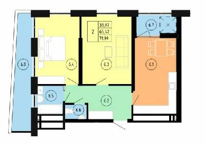 2-комнатная 71.99 м² в ЖК ул. Замарстыновская, 134А от 25 650 грн/м², Львов