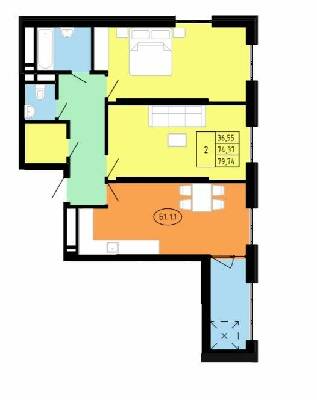 2-комнатная 79.74 м² в ЖК ул. Замарстыновская, 134А от 31 050 грн/м², Львов