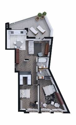 2-кімнатна 85.44 м² в КБ Мій на Куликівській від 45 850 грн/м², Львів
