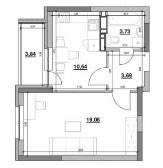 1-комнатная 40.98 м² в ЖК OK`LAND от 39 211 грн/м², Киев