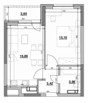 1-комнатная 43.03 м² в ЖК OK`LAND от 37 491 грн/м², Киев
