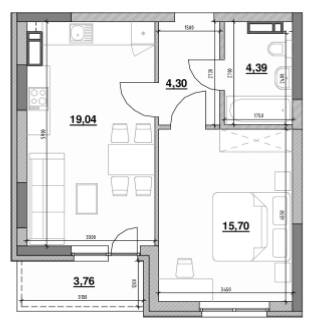1-комнатная 47.19 м² в ЖК OK`LAND от 34 257 грн/м², Киев