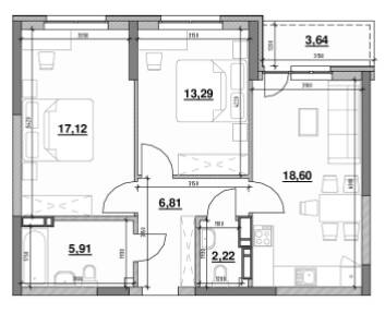 2-комнатная 67.59 м² в ЖК OK`LAND от 34 531 грн/м², Киев