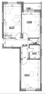 2-комнатная 72.41 м² в ЖК OK`LAND от 29 014 грн/м², Киев