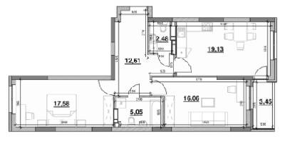 2-комнатная 76.36 м² в ЖК OK`LAND от 30 454 грн/м², Киев