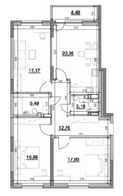 3-комнатная 98.39 м² в ЖК OK`LAND от 30 236 грн/м², Киев