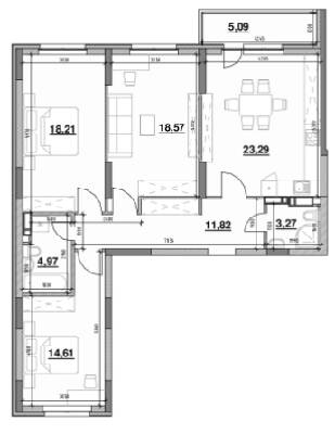 3-комнатная 99.83 м² в ЖК OK`LAND от 30 235 грн/м², Киев