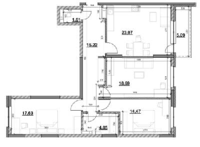 3-комнатная 100.63 м² в ЖК OK`LAND от 26 782 грн/м², Киев
