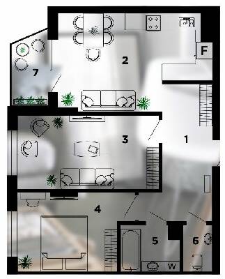 2-комнатная 65 м² в ЖК Comfort Park от 24 000 грн/м², Ивано-Франковск