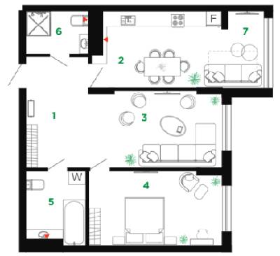 2-комнатная 70 м² в ЖК Comfort Park от 24 000 грн/м², Ивано-Франковск