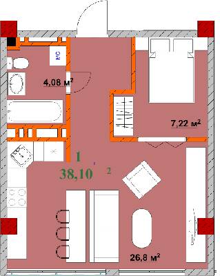 Однокімнатні в ЖК Provance Home