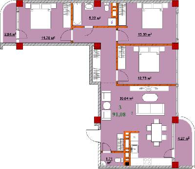 Трикімнатні в ЖК Provance Home