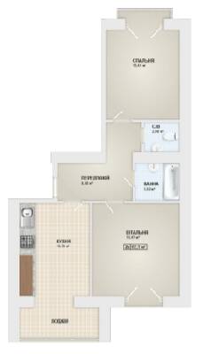2-комнатная 62.5 м² в ЖК Городок Мануфактура от 13 900 грн/м², Ивано-Франковск